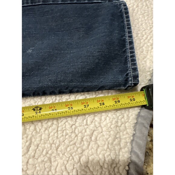 Guess Jeans Rebel Straight Leg Mens Sz 34x30 Blue Cotton Denim - Picture 6 of 11